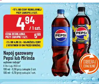 Polomarket Napój gazowany Pepsi lub Mirinda oferta