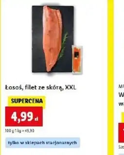 Lidl Losoś, filet ze skórą, XXL oferta