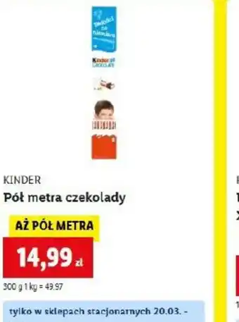 Lidl Pół metra czekolady Kinder oferta