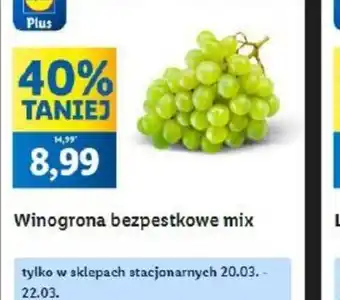 Lidl Winogrona bezpestkowe mix oferta