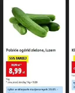 Lidl Polskie ogórki zielone oferta