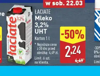 ALDI Mleko Laciate oferta