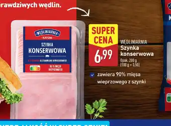 ALDI Szynka konserwowa Wędliniarnia oferta