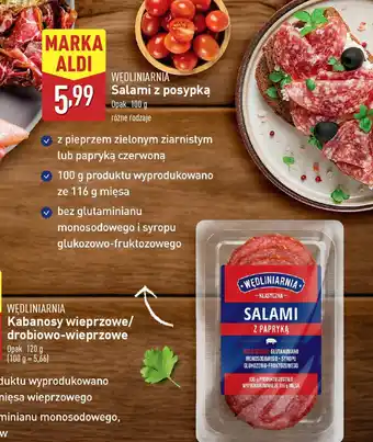 ALDI Salami z posypką oferta