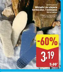 ALDI Wkładki do obuwia termiczne/wełniane oferta