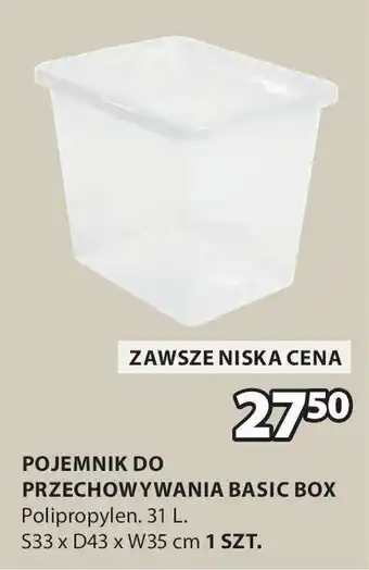 JYSK Pojemnik do przechowywania basic box oferta