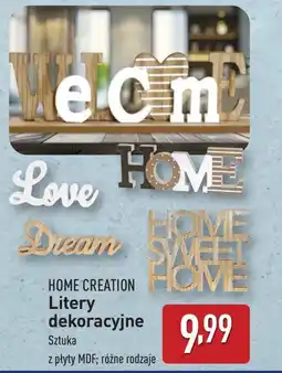 ALDI Litery dekoracyjne Home Creation oferta