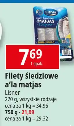 E.Leclerc Filety śledziowe a'la matjas klasyczne Lisner oferta