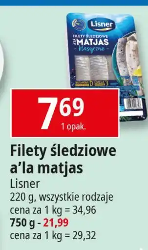 E.Leclerc Filety śledziowe a'la matjas klasyczne Lisner oferta