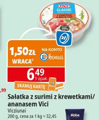 E.Leclerc Sałatka surimi z ananasem i warzywami Vici oferta