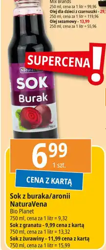 E.Leclerc Sok żurawina Naturavena oferta