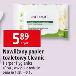 E.Leclerc Papier toaletowy nawilżany rumianek Cleanic oferta