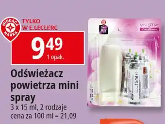 E.Leclerc Odświeżacz powietrza mini spray kwitnąca wiśnia Wiodąca Marka Bien Air oferta