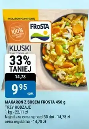 bi1 FRoSTA Makaron w sosie szpinakowym z pieczarkami 450 g oferta