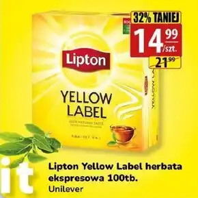 API MARKET Lipton Yellow Label Herbata czarna 200 g (100 torebek) oferta