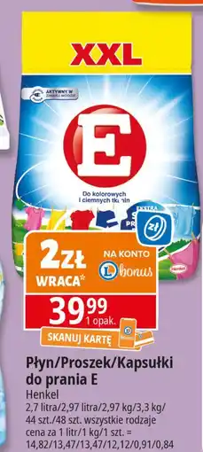 E.Leclerc Kapsułki do prania kolor E 3+1 Power Caps oferta