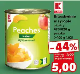 Kaufland Brzoskwinie w syropie plastry oferta