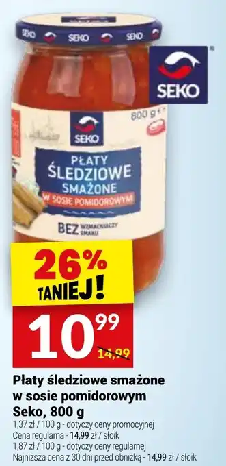 Twój Market Płaty śledziowe smażone w sosie pomidorowym Seko oferta