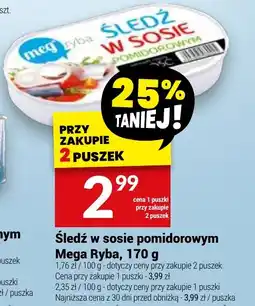 Twój Market Śledź w sosie pomidorowym Mega Ryba oferta