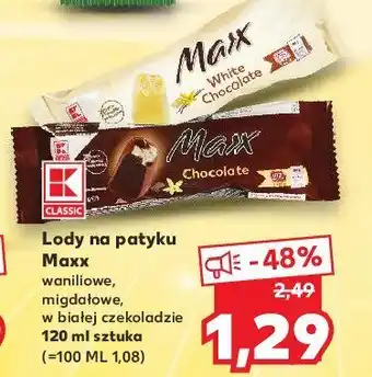 Kaufland Lody waniliowe 1 SZT 120 ML oferta