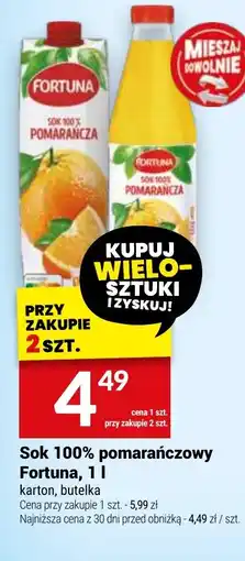 Twój Market Sok 100% pomarańczowy Fortuna oferta