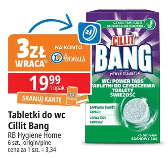 E.Leclerc Tabletki do czyszczenia wc sosnowy las Cillit Bang oferta