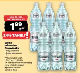 Netto Woda lekko gazowana Cisowianka oferta