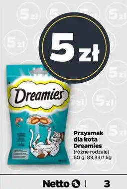 Netto Przysmak dla kota z łososiem Dreamies oferta