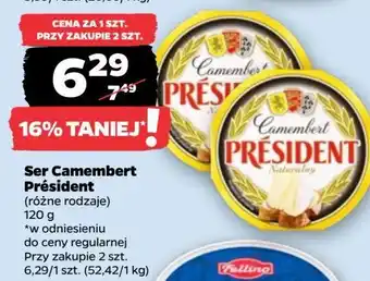 Netto Ser camembert naturalny President oferta