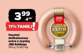 Netto Pasztet delikatesowy extra z szynką Jbb Bałdyga oferta