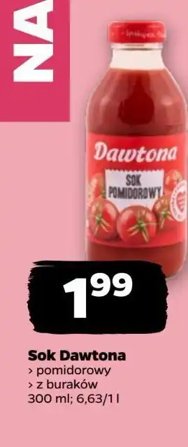 Netto Sok z buraków jabłkiem Dawtona oferta