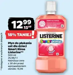 Netto Płyn do płukania ust mild berry Listerine Smart Rinse oferta