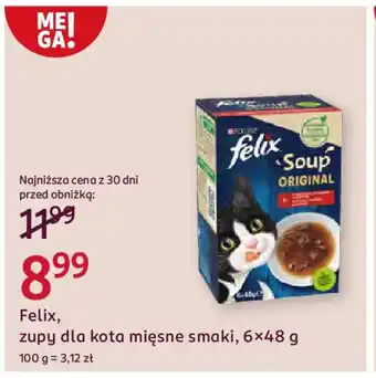 Rossmann Felix, zupy dla kota mięsne smaki oferta