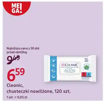 Rossmann Cleanic, chusteczki nawilżane oferta