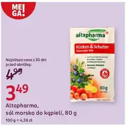 Rossmann Altapharma, sól morska do kąpieli oferta