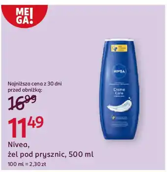 Rossmann Nivea, żel pod prysznic oferta