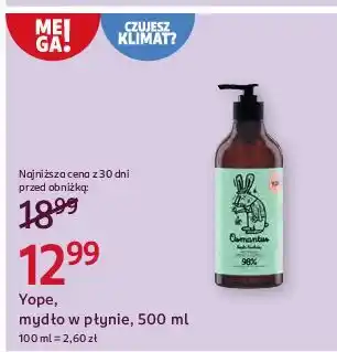 Rossmann Mydło w płynie osmantus i biała herbata Yope oferta