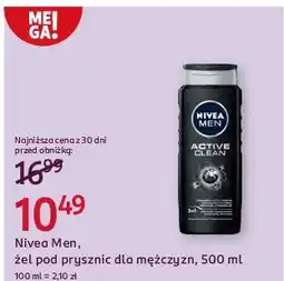 Rossmann Żel pod prysznic Nivea Men Active Clean oferta