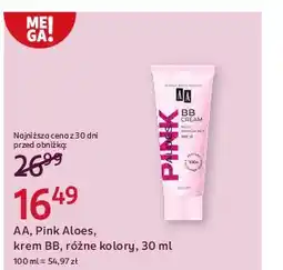 Rossmann Multinawilżający bb krem spf 15 01 light Aa Aloes Pink oferta