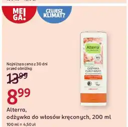 Rossmann Odżywka do włosów kręconych bio macadamia Alterra oferta