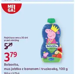 Rossmann Mus peppa pig jabłko truskawka z bananem Bobovita oferta