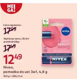 Rossmann Pomadka do ust rose Nivea Caring Beauty oferta