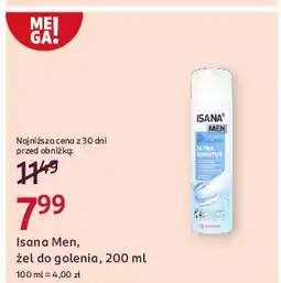 Rossmann Żel do golenia Isana Men Ultra Sensitive oferta