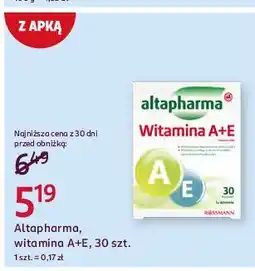 Rossmann Witaminy a + e Altapharma oferta