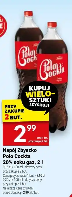 Twój Market Napój Zbyszko Polo Cockta 20% soku gaz oferta