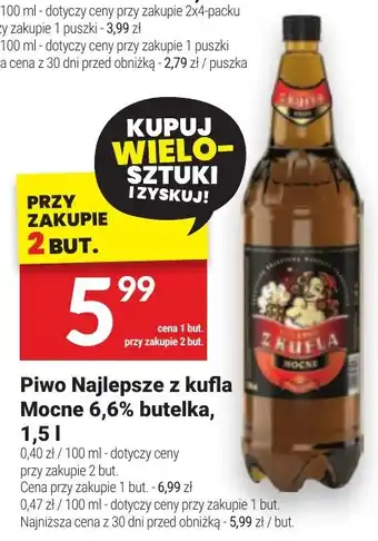 Twój Market Piwo Najlepsze z kufla Mocne 6,6% butelka oferta