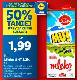 Lidl Mleko UHT 3.2% MU! oferta