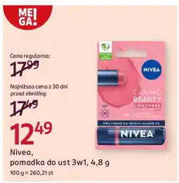 Rossmann Nivea, pomadka do ust 3w1 oferta