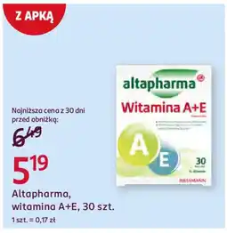 Rossmann Altapharma, witamina A+E oferta