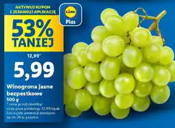 Lidl Winogrona jasne bezpestkowe oferta